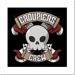 Croupiers crew Jolly Roger pirate flag Posters and Art